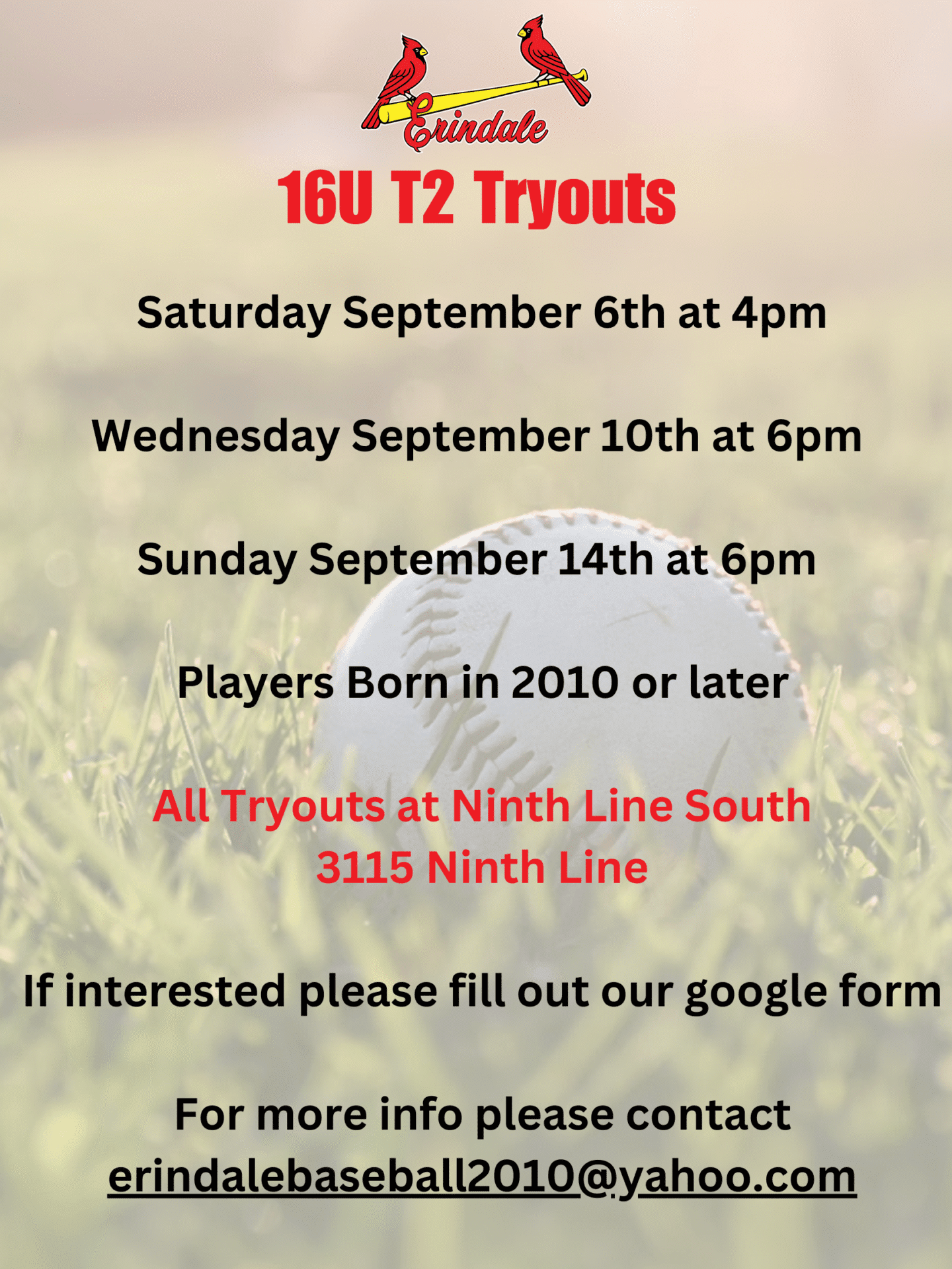 16U T2 Tryouts