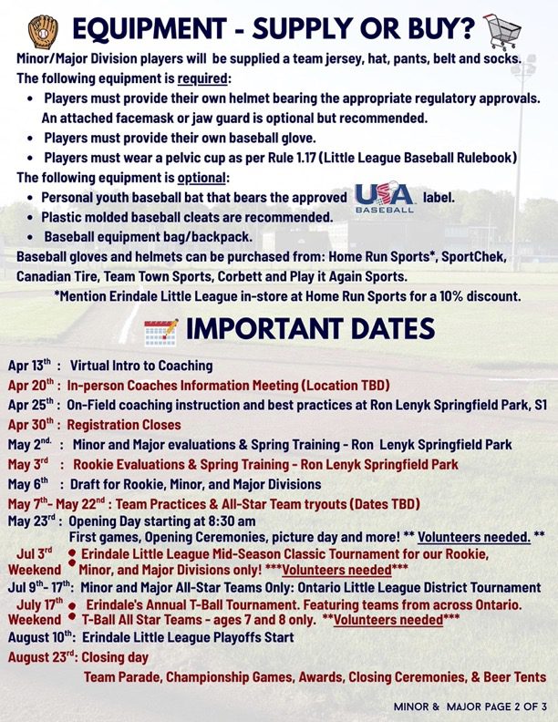 MINOR + MAJOR INFO SHEET2